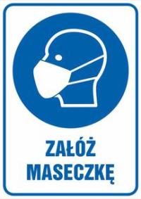 Obraz: Plakat Załóż Maseczkę